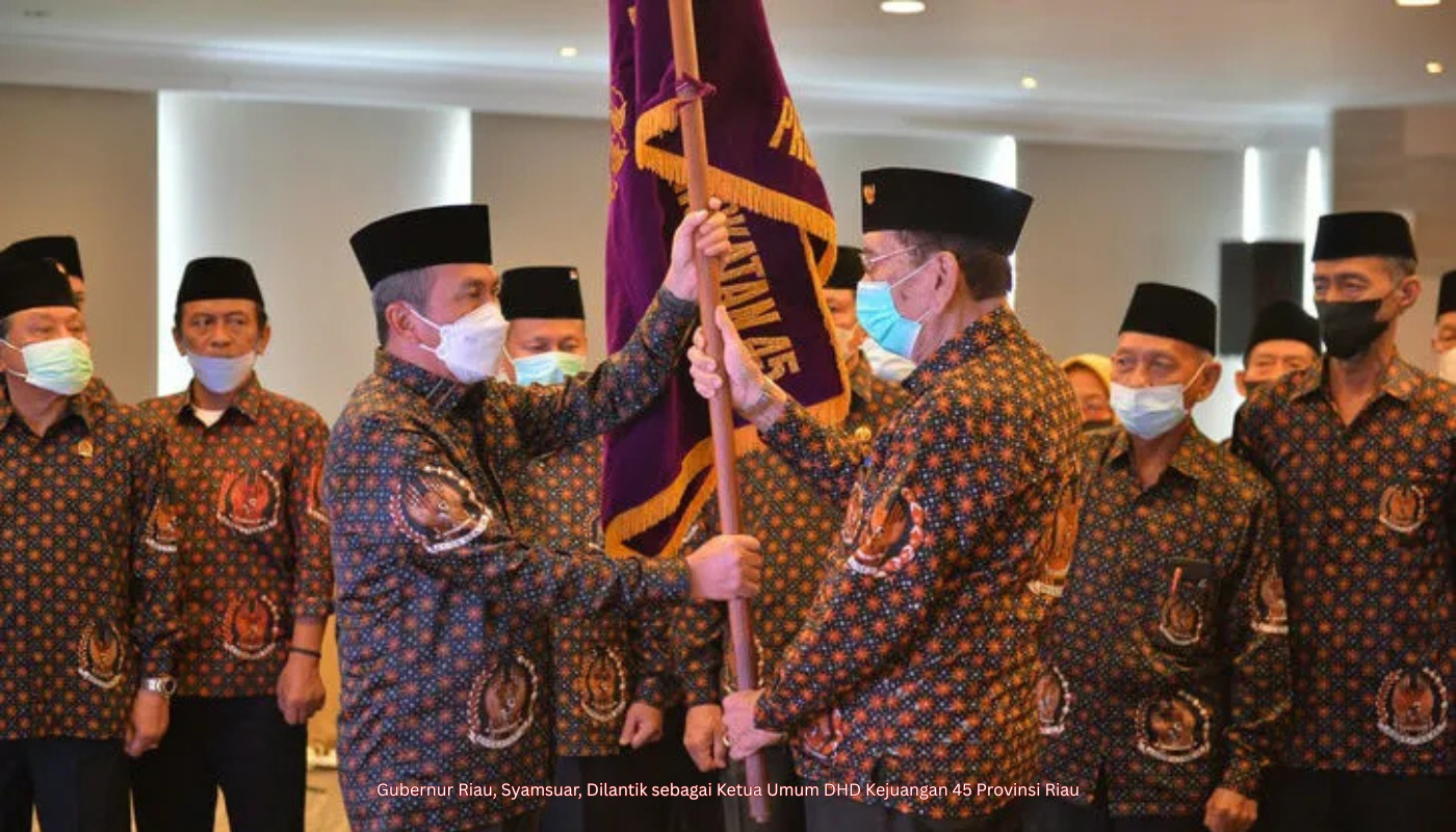 Gubernur Riau, Syamsuar, Dilantik sebagai Ketua Umum DHD Kejuangan 45 Provinsi Riau